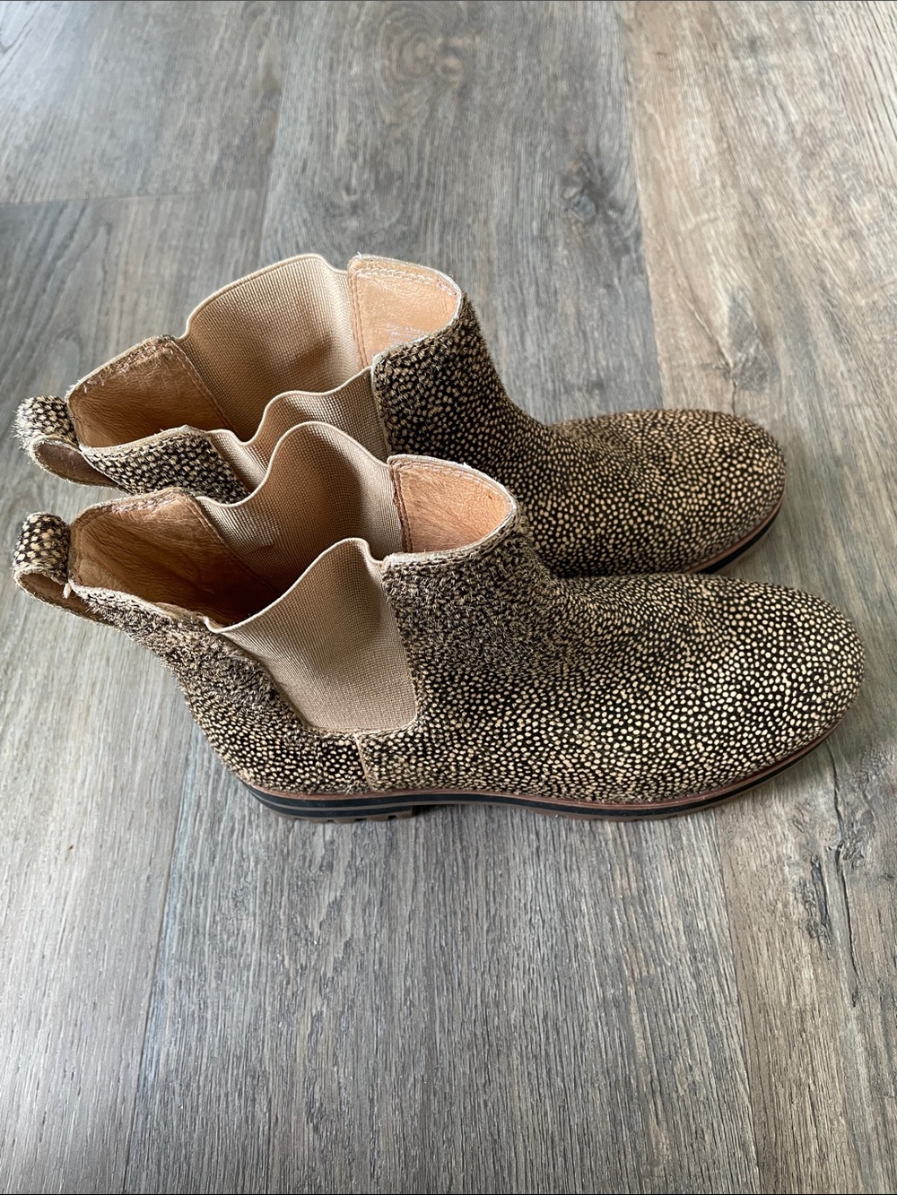 Madewell Ivy Chelsea Speckled Brown Boots/ genuine calf hair size 8 NWOT / NWOB - Picture 4 of 10